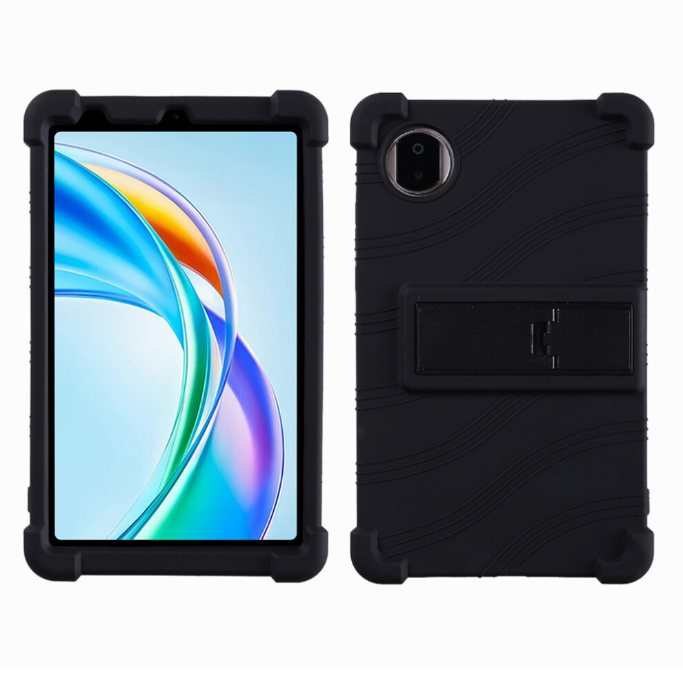 (Black) For Honor Pad X7 Case Adjustable Kickstand Silicone Tablet Protective Cover Black 6914286098498