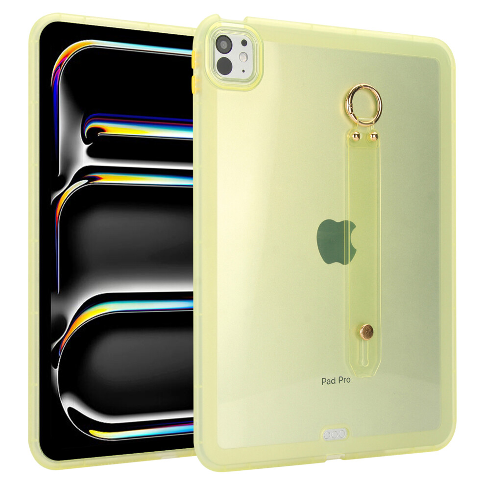 (Yellow) For Ipad Pro 11 (2025) / 11 (2024) Case Shockproof Tpu Tablet Cover With Wristband Yellow 6914285746314