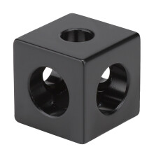 Hoekbeugelkubus voor aluminium extrusieprofielen, robuuste mechanische set met verstelbare V-wielen, compatibel met industriële aluminium frames en