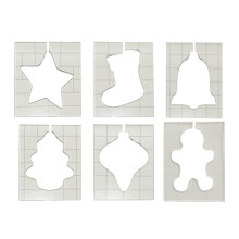 Fyllbare ornamenter for DIY, klare akrylmaler (6 stk/sett), UV-bestandig for bruk året rundt, perfekt tilbehør for håndverk og dekorasjon,
