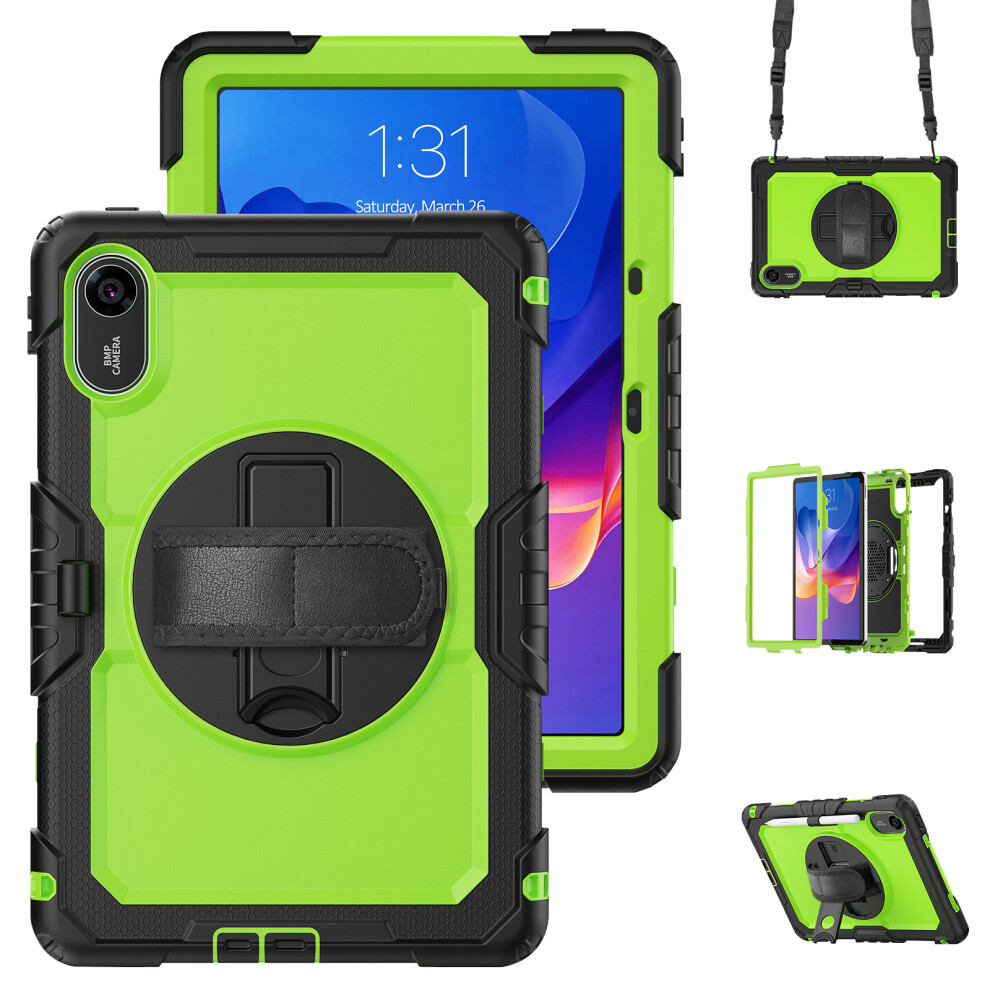 ( / Yellowgreen) For Xiaomi Redmi Pad 2 Case With Pet Film / Stylus Holder / Shoulder Strap Pc Silicone Tablet Cover Black 6914286529831