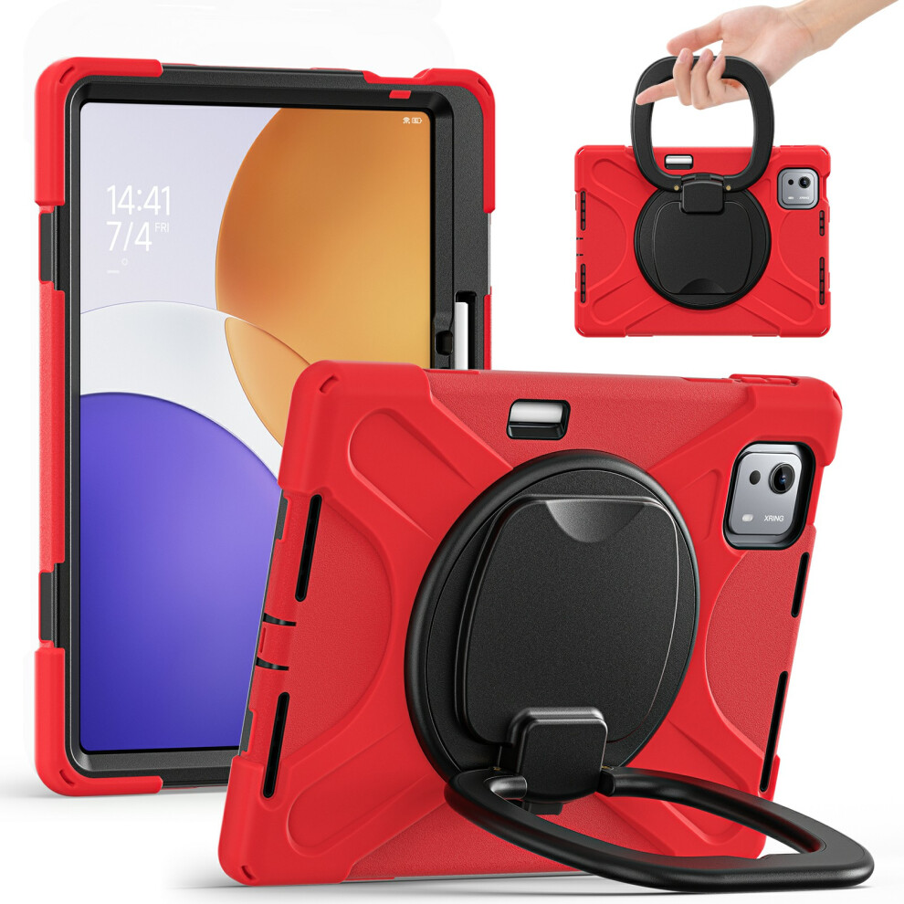(Red) For Xiaomi Pad 7S Pro 12.5 / 6S Pro 12.4 Case Kickstand Tpu + Pc + Silicone Tablet Cover Red 6914288716215
