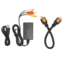 ABS-konstruktierter AV-zu-HDMI-Adapter, wandelt Composite-Video-Audio in HDMI-Ausgang mit atemberaubender Klarheit um, einfach zu installieren und zu