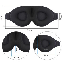 Spací maska, ergonomický design, 3D tvarovaná spací maska s paměťovou pěnou, kryt očí s nulovým tlakem pro ženy a muže