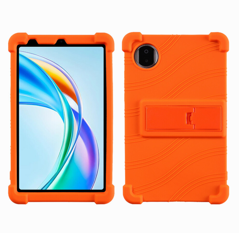 (Orange) For Honor Pad X7 Case Adjustable Kickstand Silicone Tablet Protective Cover Orange 6914282466789