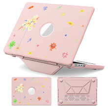 (Spark / Pink) Pattern Printing Laptop Case for MacBook Pro 14 inch (2025) / (2024) / (2023) / (2022) / (2021) Notebook Kickstand Cover