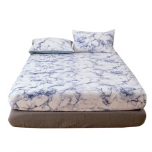 Ensemble de draps effet marbre, en microfibre douce pour un confort optimal, infroissable et hypoallergénique, draps de lit blancs pour lit queen