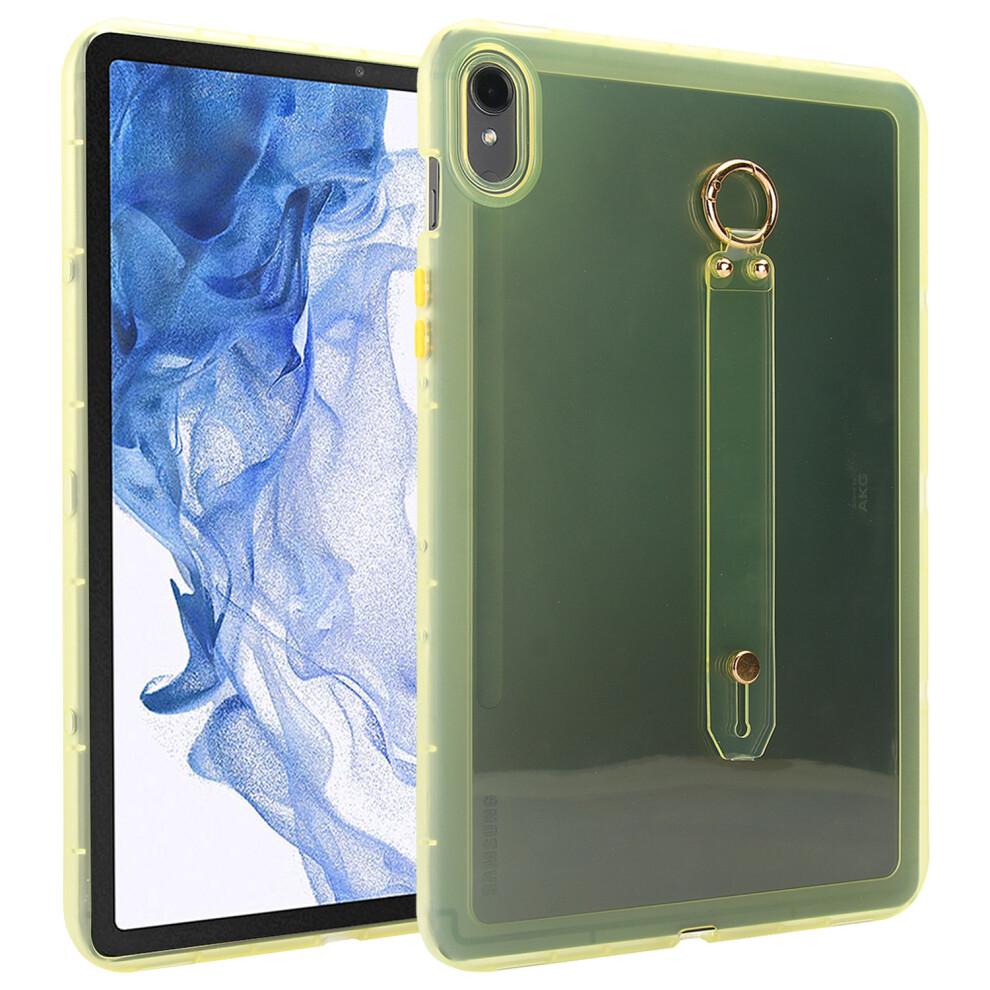 (Yellow) For Samsung Galaxy Tab S9 Case Shockproof Tpu Tablet Cover With Wristband Yellow 6914284840525