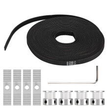 GT2 distributieriemschijf van hoogwaardig aluminium, duurzaam en flexibel rubber voor GT2 6 mm brede riem, nauwkeurige lineaire beweging, compatibel