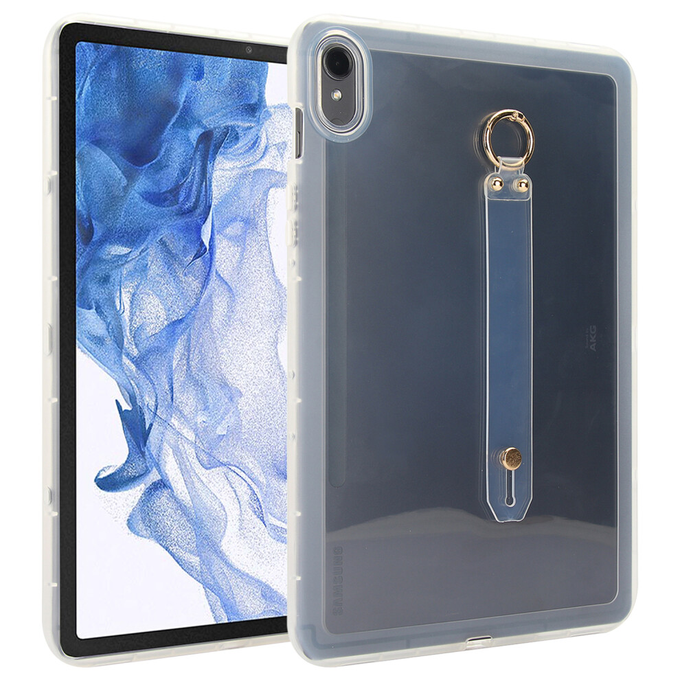 (Transparent) For Samsung Galaxy Tab S9 Case Shockproof Tpu Tablet Cover With Wristband 6914282543268