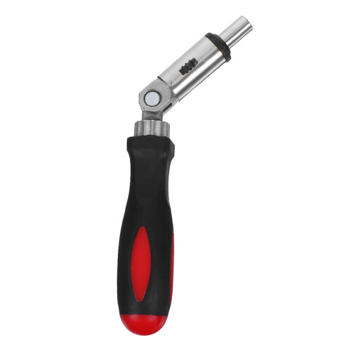 180-Degree Multi-Function Ratchet Screwdriver with Ergonomic Handle and Angle Interface for Tight Spaces and Quick Repairs