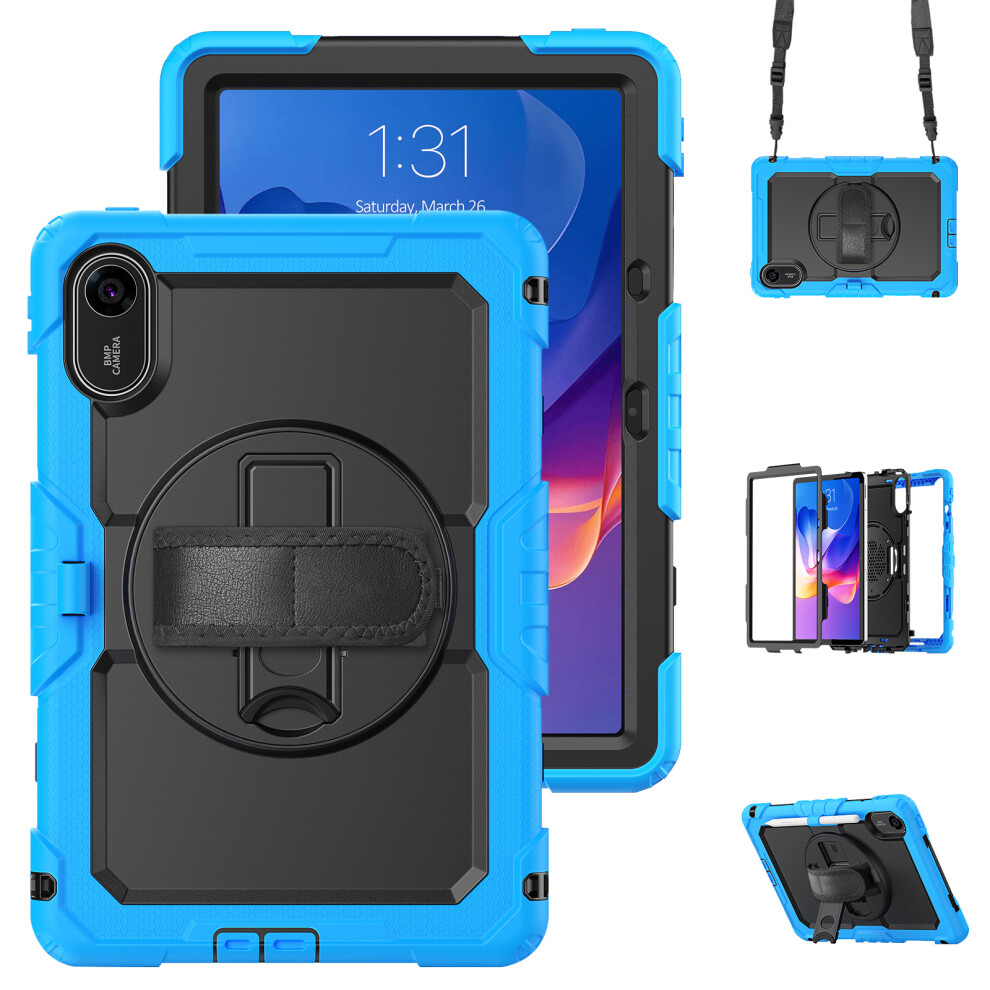 (Baby ) For Xiaomi Redmi Pad 2 Case With Pet Film / Stylus Holder / Shoulder Strap Pc Silicone Tablet Cover Blue 6914286140432