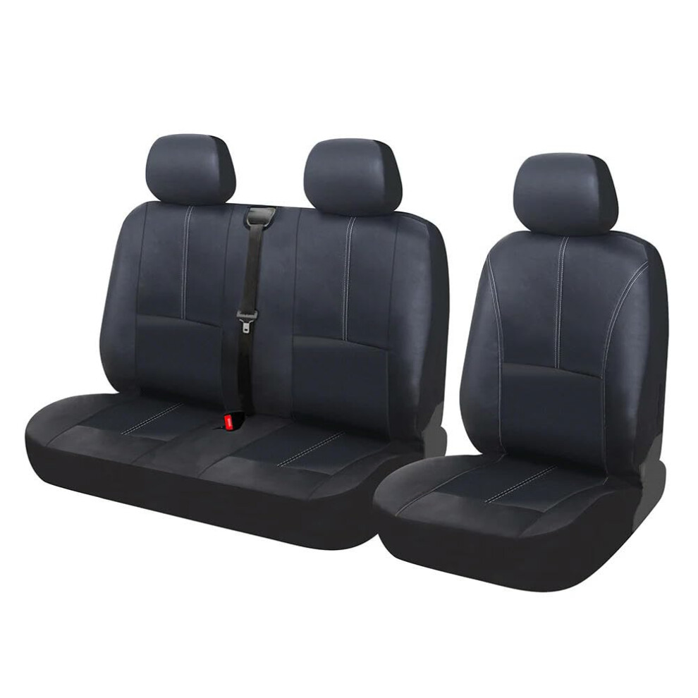 Seat Covers  Leather 12 Set For Ford Transit VW Transporter Renault Peugeot Opel Vivaro