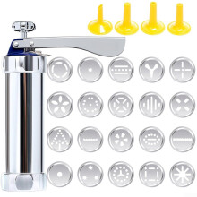 Aluminum Alloy Cookie Maker Machine Set With 20 Interchangeable Discs For Diverse Cookie Shapes Ref: 7512