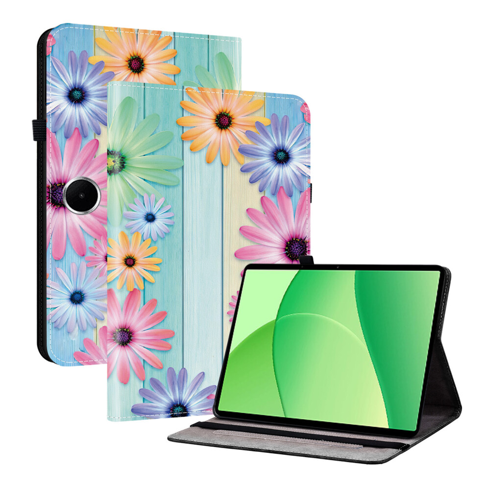 (Sunflower) For Oneplus Pad Lite / Oppo Pad Se Leather Case Pattern Printed Stand Tablet Cover With Card Slots 6914287920613