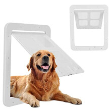 Pet Flap Door Cat Flap Door With 4Way Security Lock ABS Plastic Size L Model 369 For Dogs Cats Kitten