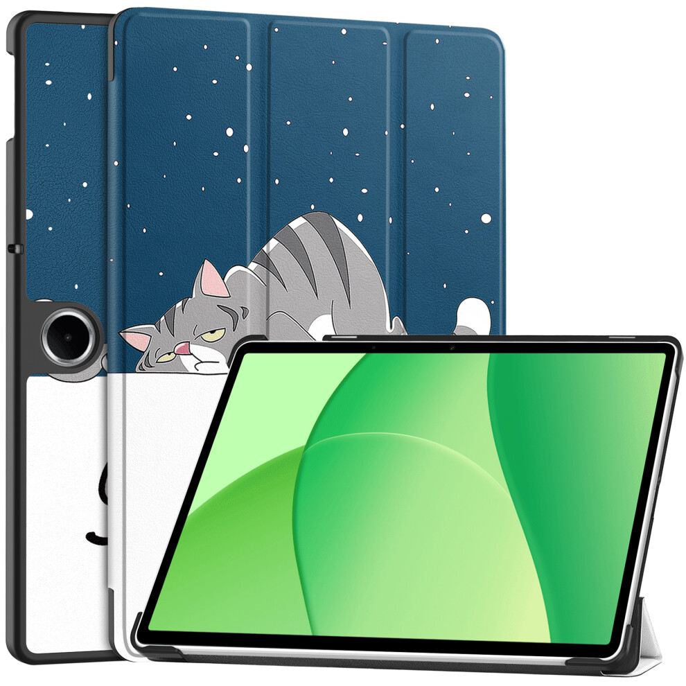 (Cat) For Oppo Pad Se / Oneplus Pad Lite Case Pattern Print Leather Stand Tablet Cover 6914286159519