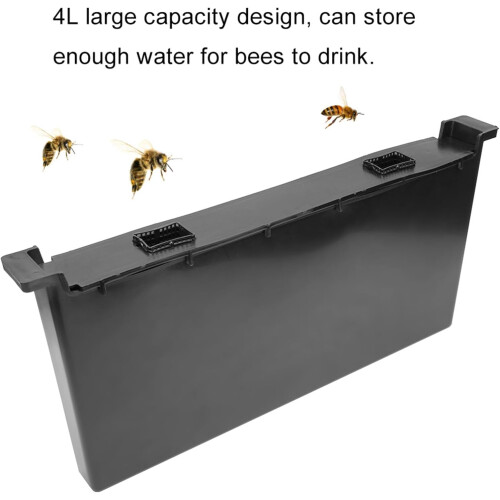 Frame Feeder Beehive Frame Syrup Bee Feeder 4L Black Plastic Inside Beehive Water Feeder Beekeeping Tools 2