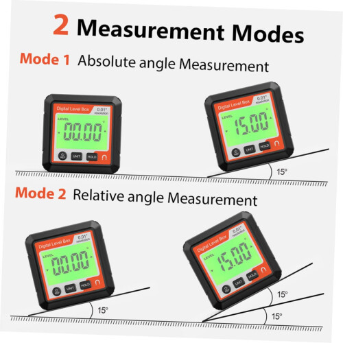 Digital Level Protractor Mini Inclinometer Angle Gauge For Precise Measurement Battery Operated 1