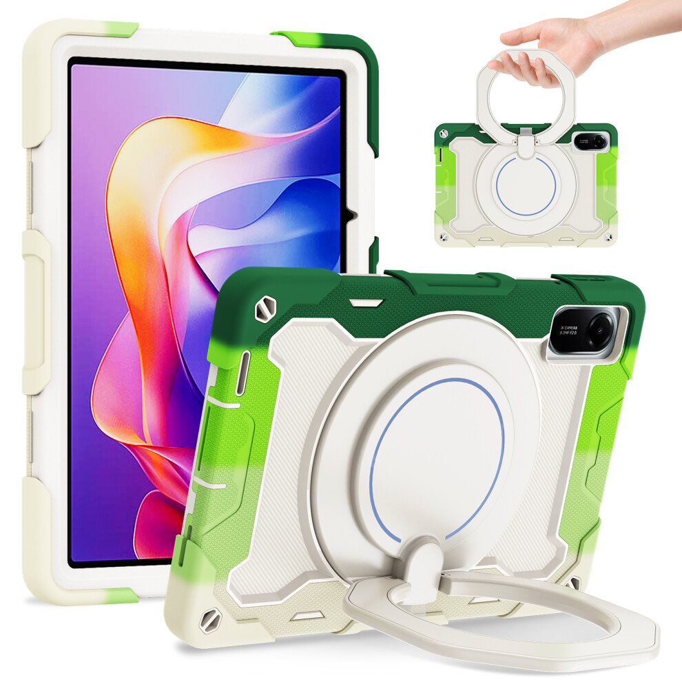 (Colorful ) For Xiaomi Redmi Pad 2 Case With Kickstand Pc + Silicone Shockproof Rugged Tablet Cover Green 6914288153614