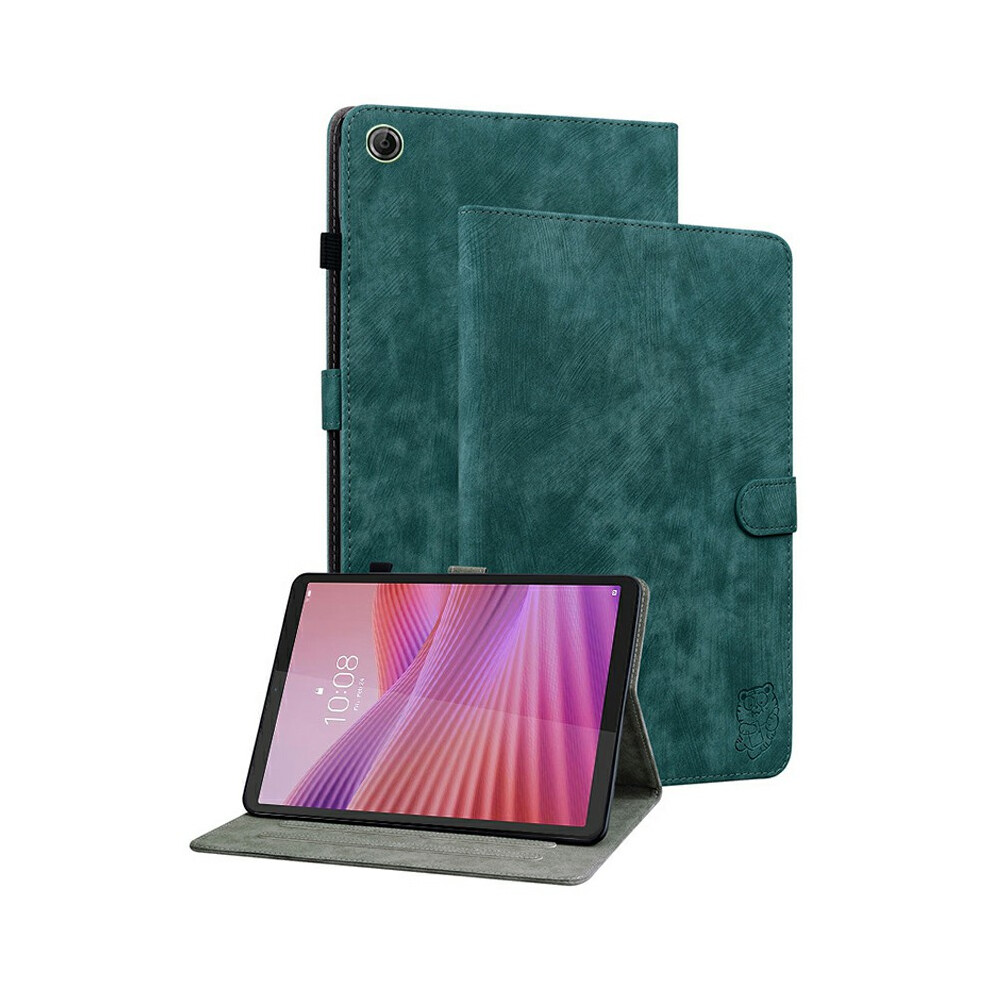 (Green) For Lenovo Tab K9 Case Tiger Imprint Anti-Scratch Pu Leather Tablet Cover Green 6914286756367