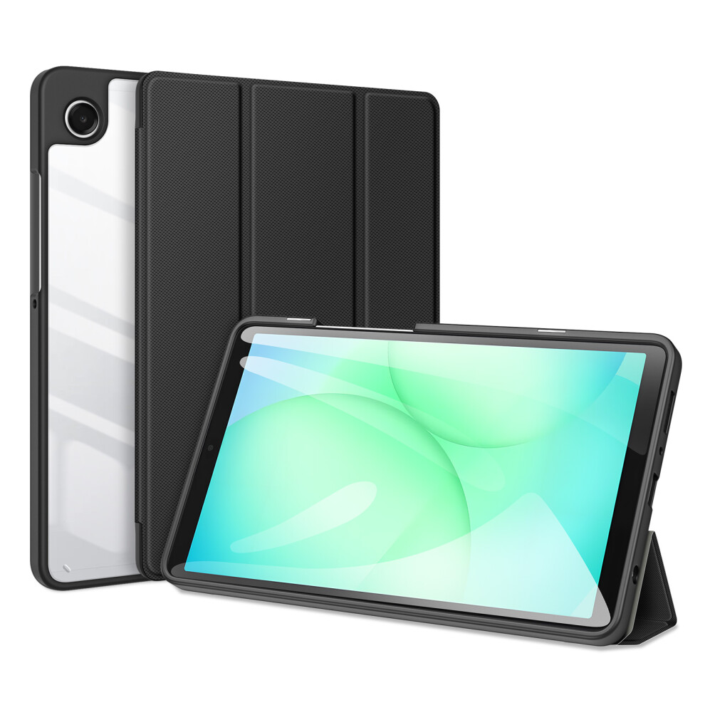 (Black) For Samsung Galaxy Tab A9 / Galaxy Tab A11 Case Series Tri-Fold Stand Pu Leather Tablet Cover Black 6914283722884