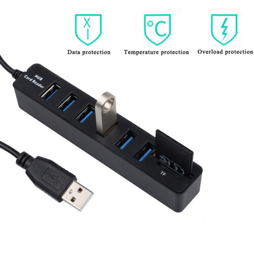 Καινοτόμος επέκταση διανομέα USB, μεταφορά δεδομένων υψηλής ταχύτητας και θύρες 1