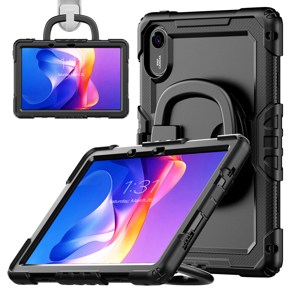 (Black) For Xiaomi Redmi Pad 2 Kickstand Case With Stylus Holder Pc Silicone Tablet Cover Black 6914288649292