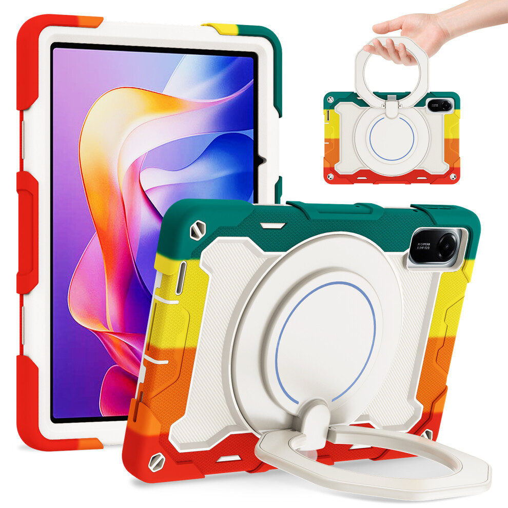 (Colorful ) For Xiaomi Mi Pad 2 Case With Kickstand Pc + Silicone Shockproof Rugged Tablet Cover Red 6914281298282