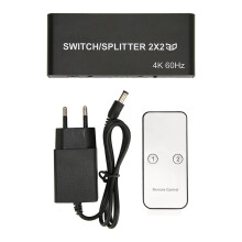 HDMI kapcsoló gyors átvitel, HDMI elosztó távirányító támogatás 4K felbontás széles kompatibilitás zökkenőmentes kapcsolat (csak
