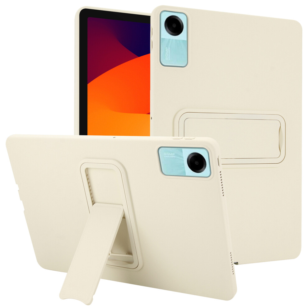 (Beige) For Xiaomi Redmi Pad Se Case Tpu + Pc Skin-Friendly Kickstand Tablet Cover Cream 6914283955497