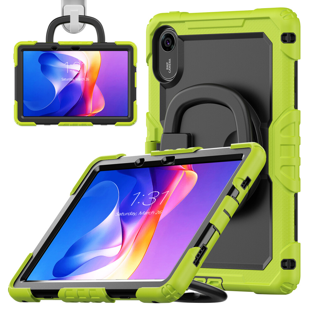 (Yellowgreen) For Xiaomi Redmi Pad 2 Kickstand Case With Stylus Holder Pc Silicone Tablet Cover 6914285718717