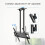 Adjustable universal telescopic ceiling TV mount, suitable for 60-100 inch TVs. 3