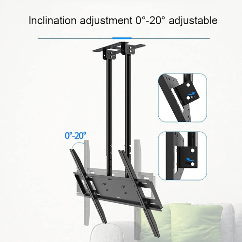 Adjustable universal telescopic ceiling TV mount, suitable for 60-100 inch TVs. 2