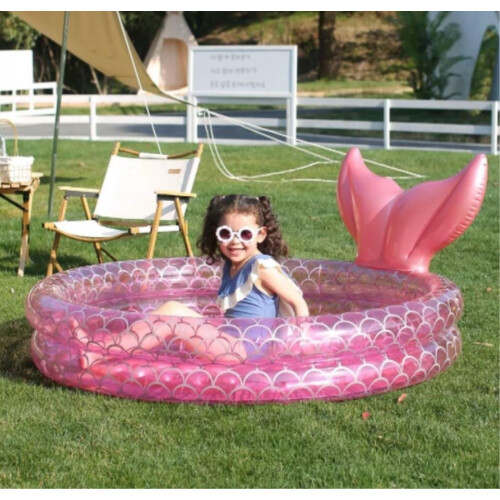 Paddling Pool Inflatable Swimming Pool Pink 147x73cm Multiple Sizes Available 2