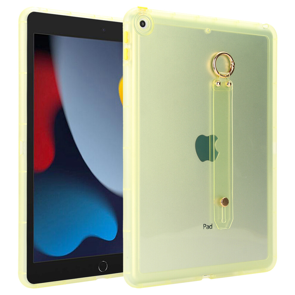 (Yellow) Tablet Case For Ipad 10.2 (2021) / (2020) / (2019) Shockproof Tpu Cover With Wristband Yellow 6914284433062