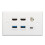 Υποδοχή HDMI Keystone για οικιακό κινηματογράφο, πρίζα τοίχου USB με πρίζα Cat6 Ethernet και 6