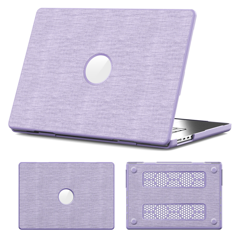 (Purple) Laptop Case For Macbook Pro 16 Inch (2024) / (2023) / (2021) (A2485 M1 Pro / M1 Max / A2780 / M3 A2991 / M4 A3403 A3186) Protectiv Purple 6914288100694