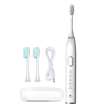 Waterproof Sonic Electric Toothbrush, High Vibration, Multiple Brushing Modes, Smart Timer, Replacement Brush Heads, Battery Life Over 100 Days, Fast