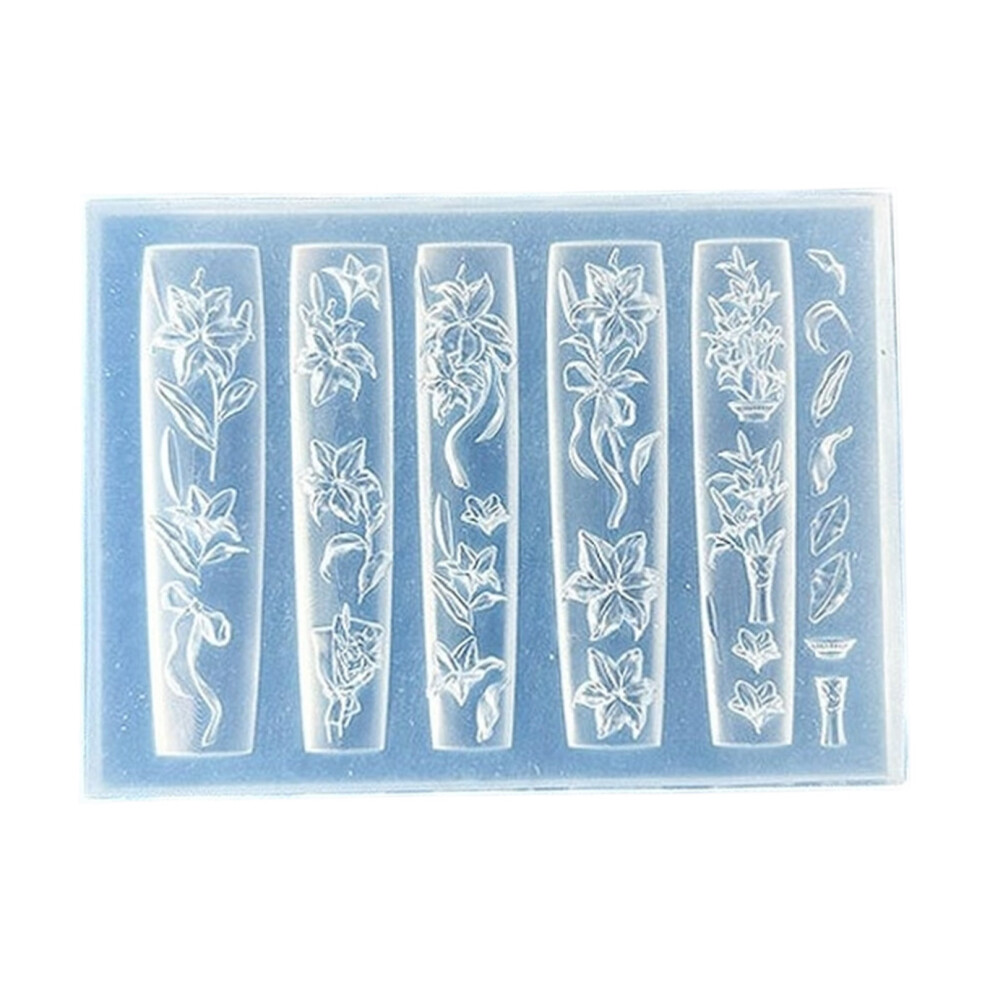 Epoxy Carving Mold Elegant Nail Embellishments-  Style 9