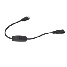 USB-C mannelijk naar vrouwelijk verlengkabel met aan/uit-schakelaar voor Raspberry Pi wifi-beveiligingscamera en smart home-apparaten, goede