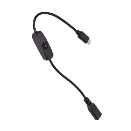 Καλώδιο επέκτασης διακόπτη τροφοδοσίας USB C αρσενικό σε θηλυκό με κουμπί 1