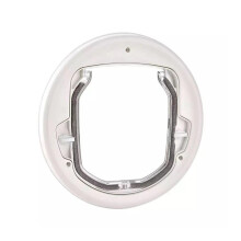 Cat Flap Door Magnetic Pet Door 4Way Lock Weatherproof Silent Round Clear Flap Door For Cats And Small Dogs White