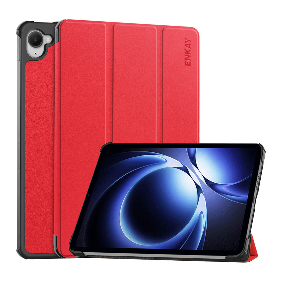 (Red) For Xiaomi Pad Mini / Mi K Pad Trifold Stand Cover Pu Leather+Pc Tablet Case Red 6914284151744