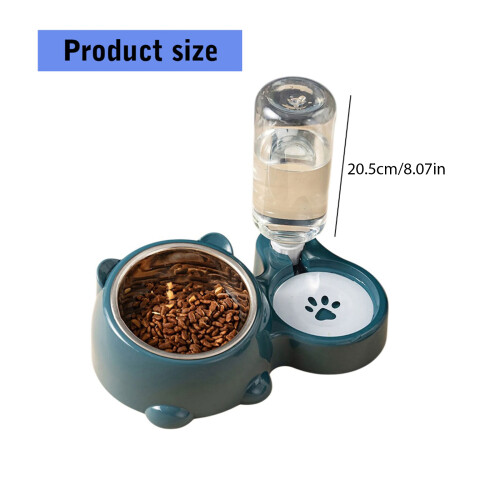 Station d'alimentation pour chiens et chats, système-Gris foncé 1