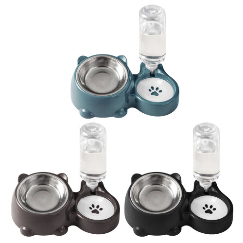 Station d'alimentation pour chiens et chats, système-Gris foncé 2