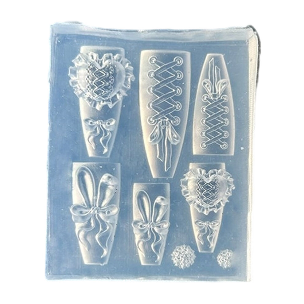 Silicone Nail Stamp Mold Crystal Epoxy Carving Mold-Style 4