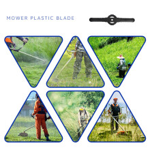 Garden Groomer, Lightweight Cordless Grass Trimmer Head Blades Gear Design For Efficient Mowing, Plastic Material Lawn Mower Weed Eater Blades