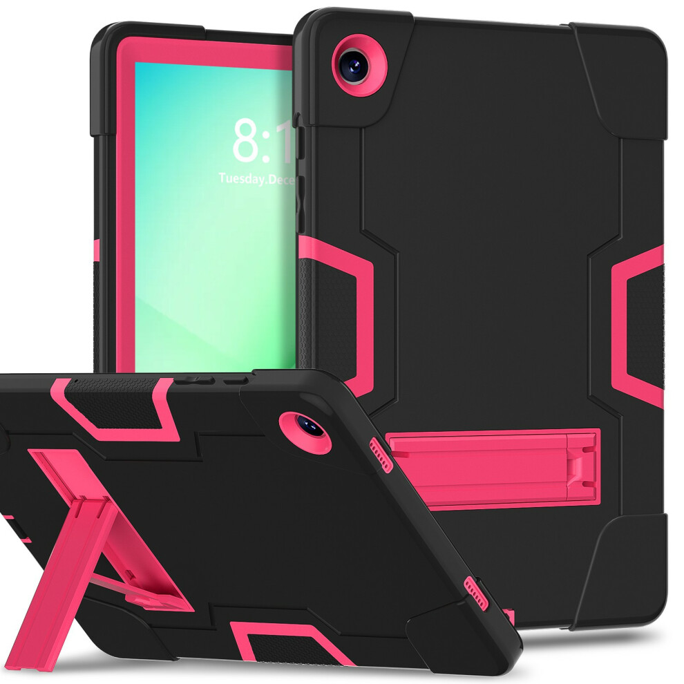 ( / Rose) For Samsung Galaxy Tab A11+ Case Robot Style Silicone + Pc Tablet Cover With Kickstand Black 6914280444307