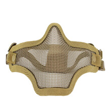 Equipamento de proteção para airsoft de alta qualidade, máscara facial parcial em malha de aço de baixo carbono para atividades ao ar livre,